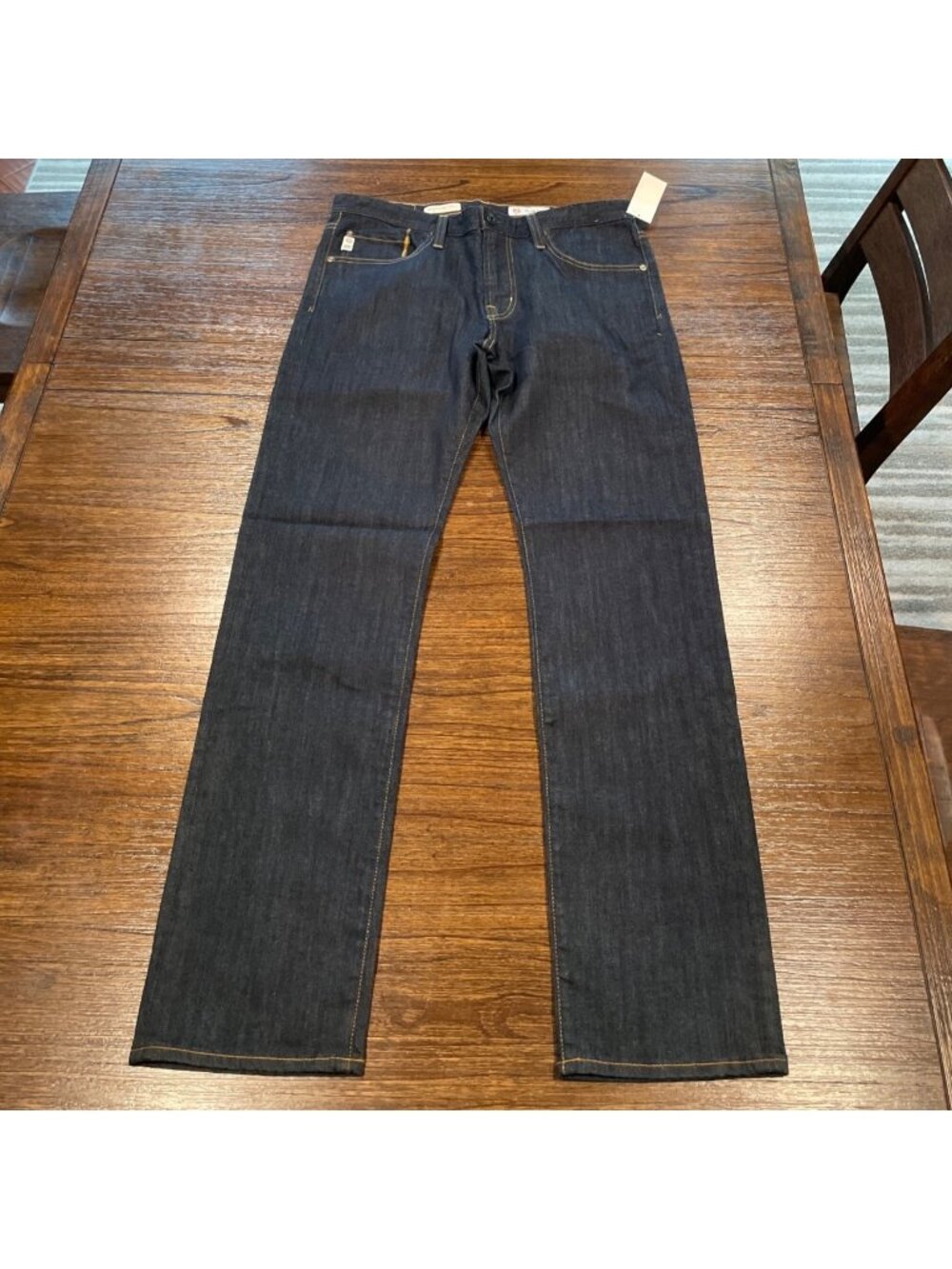 AG Travis Mathew Graduate Jean Mens 32x34 Dark Indigo Denim Stretch Casual 35x34